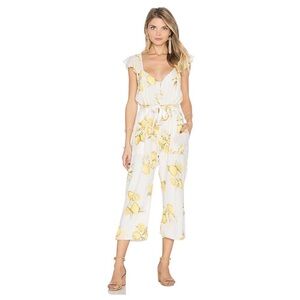 NWT For Love and Lemons Sz S  Limonada Lemons Belted Whimsical Jumpsuit